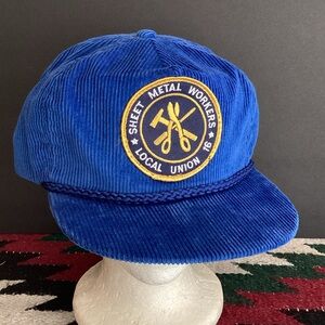 Imperial Headwear Corduroy sheet metal workers local union 16 hat made in USA